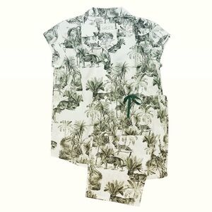 The Cats Pajamas Capri Set Tiger Toile
